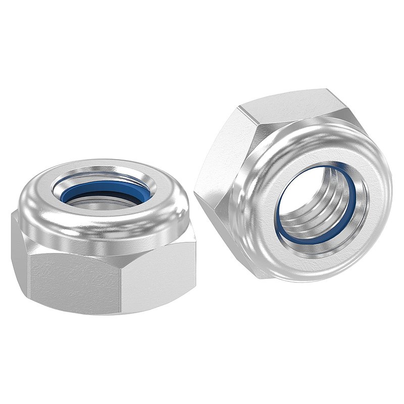Hexagon nut M10, self-locking, DIN 985, AISI304