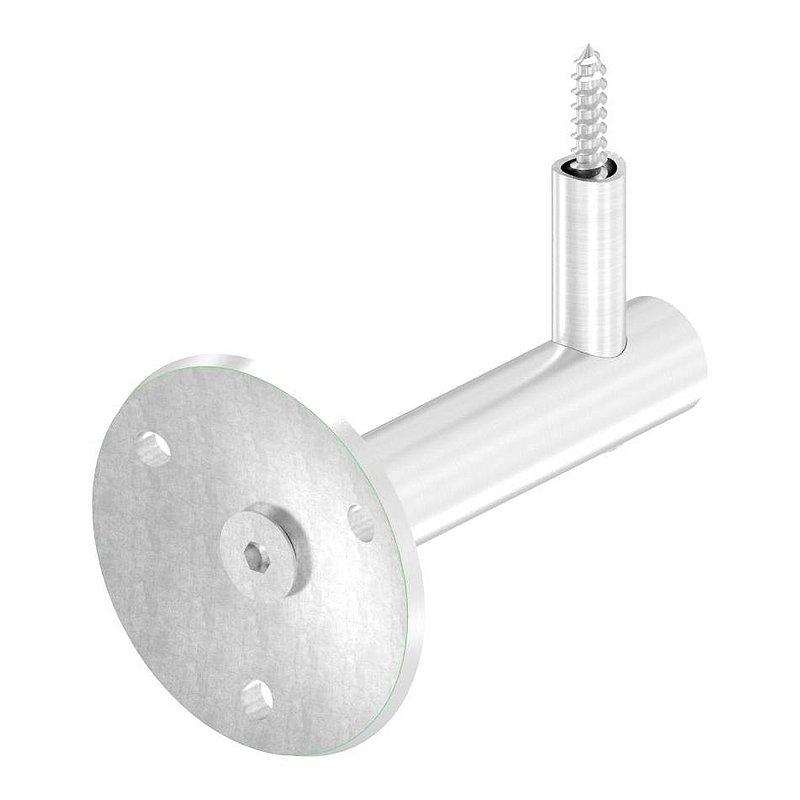 Handlaufhalter zum Anschrauben mit Holzschraube (Ronde und Bügel verschraubt), V2A