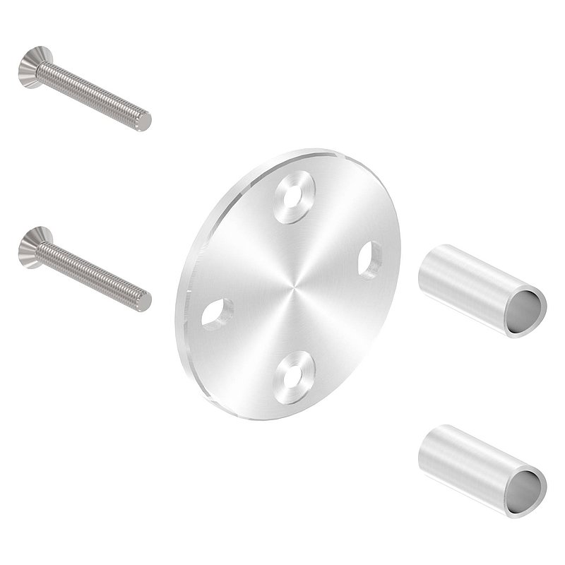Wandbefestigung für Geländerpfosten 42,4mm, V2A