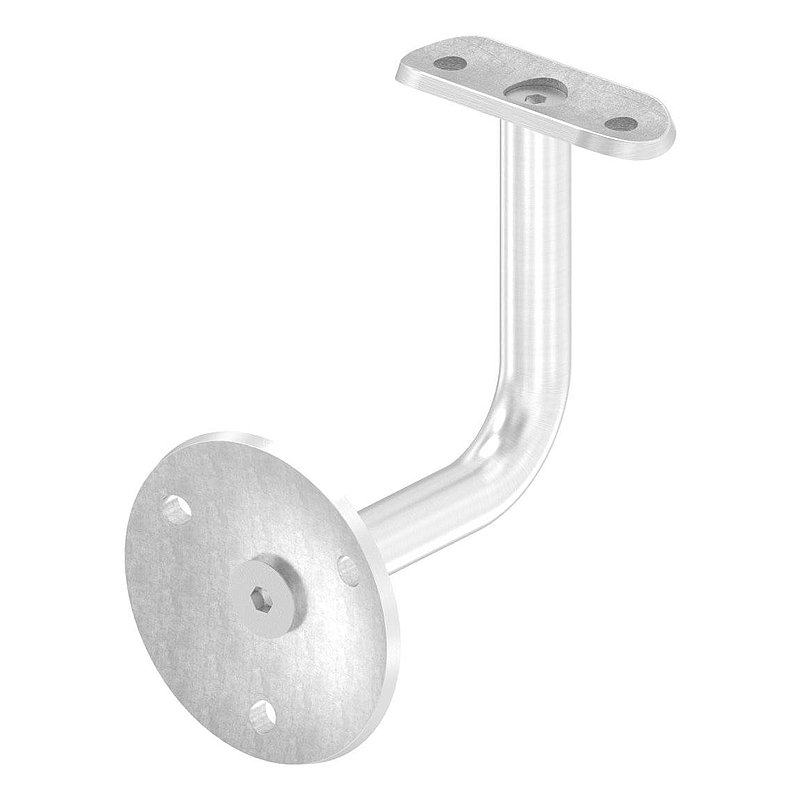 Handlaufhalter mit Handlaufanschlussplatte 42,4mm (Ronde und Bügel verschraubt), V2A