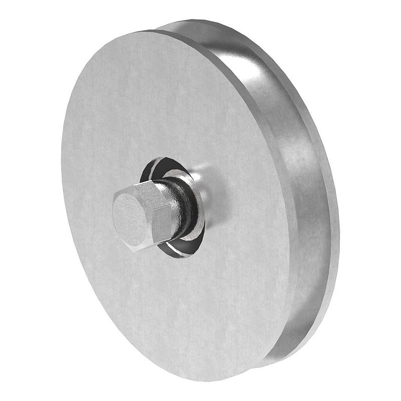 Schiebetorrolle mit U-Rille