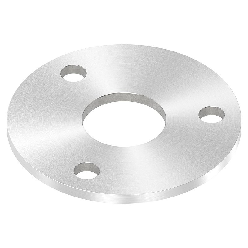 Anchor plate Ø 120x6mm, with round grinding, AISI304