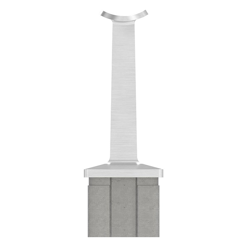 Tube end plug with pin for tube 40x40x2mm, AISI304