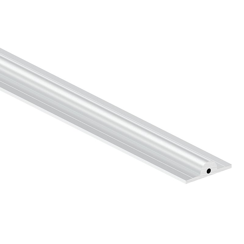 screw-on floor track without boreholes, Ø top: 19mm, L: 6m, aluminium
