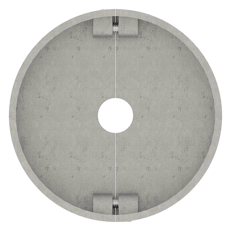 Rosace de recouvrement, 76x12mm, perçage Ø 12.5mm, en deux parties, V2A