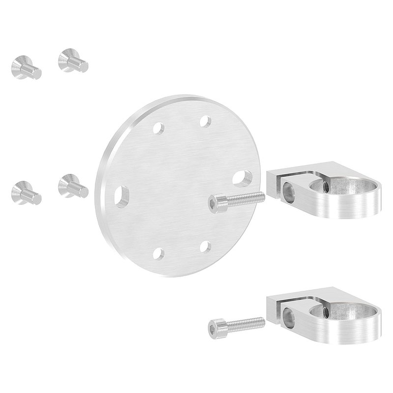 Wall mounting for railing posts 42.4 mm, AISI316