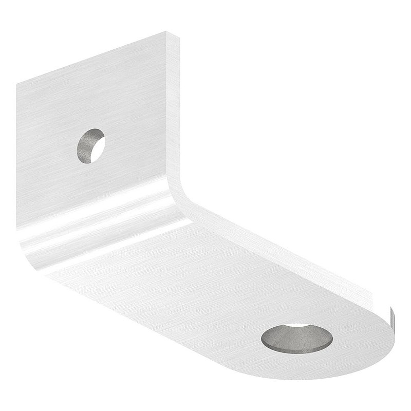 Languette coudée pour poignées de tirage pour tube 42,4mm, V2A