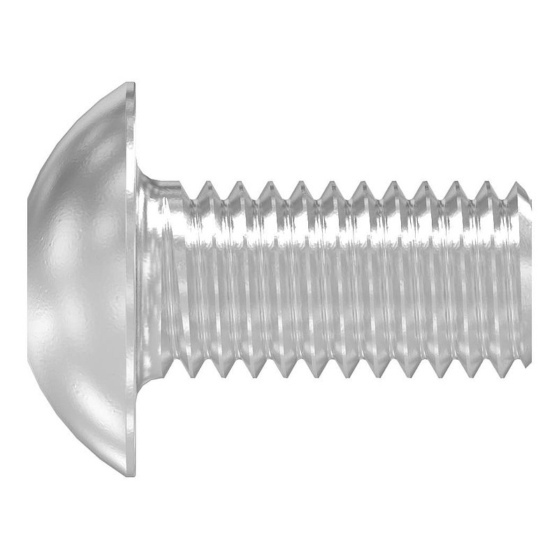 Round-head screw M8x16, AISI304, DIN 7380-1
