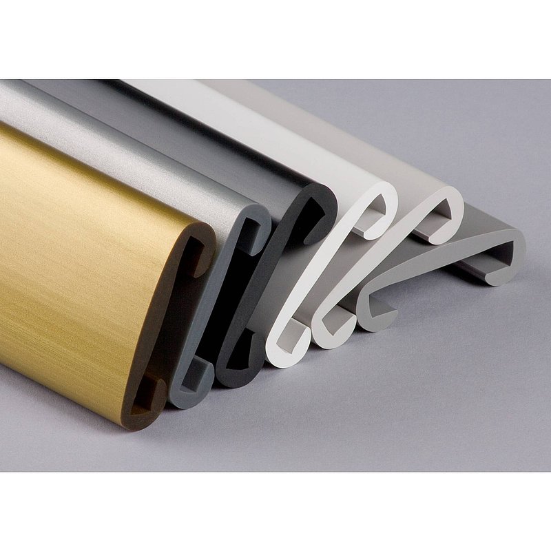 Profilé de main-courante en PVC 50x8mm, blanc de signalisation