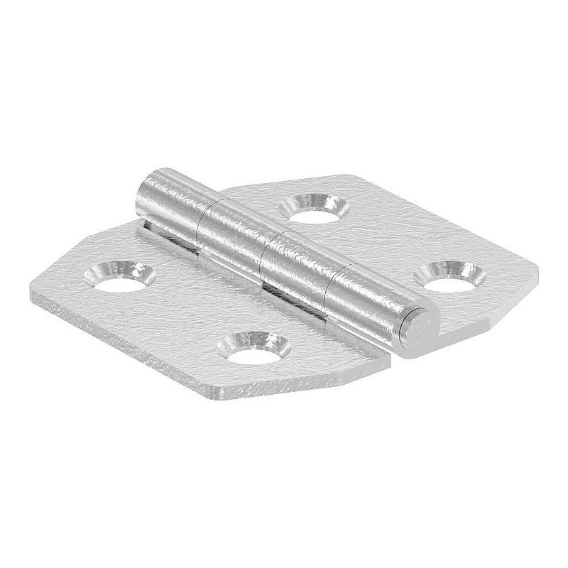 Stainless steel hinge 40x42mm with fixed pin