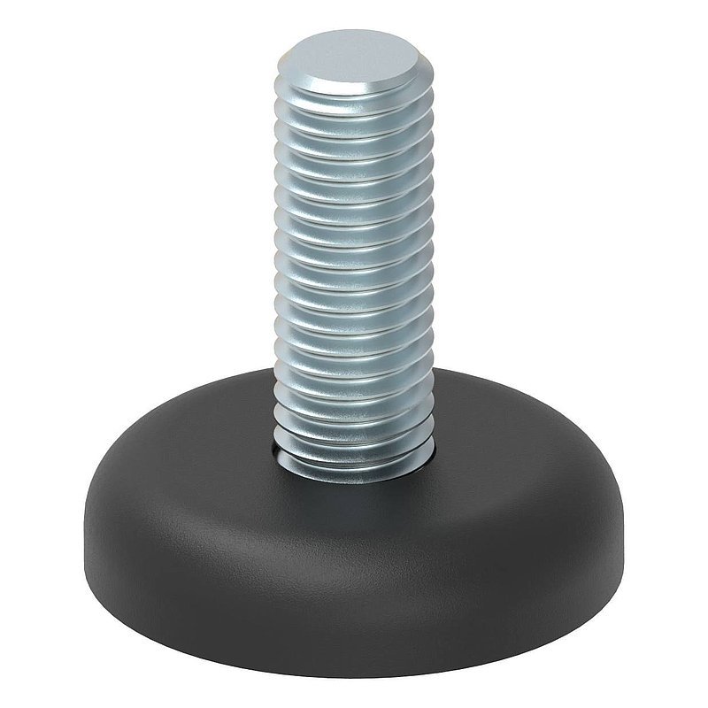 Levelling foot with floor levelling screw M10x30