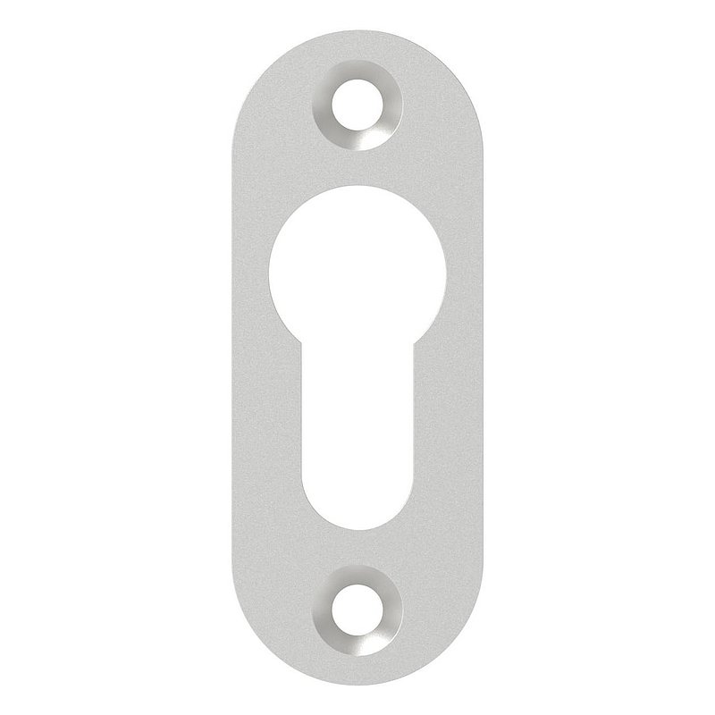 Key escutcheon PZ aluminium rounded (pair)