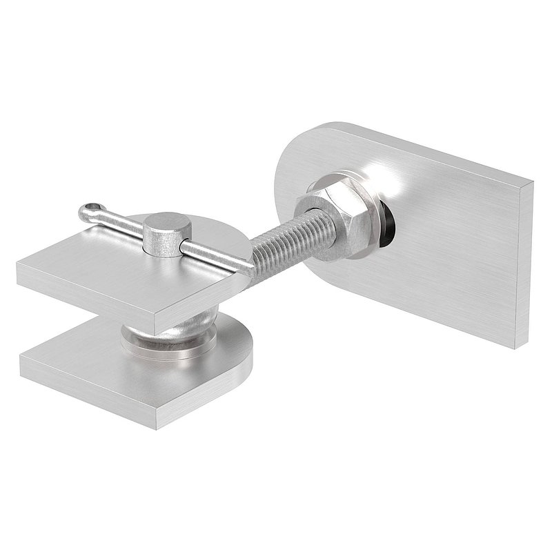 Door hinge 180° adjustable, M12 thread, AISI304