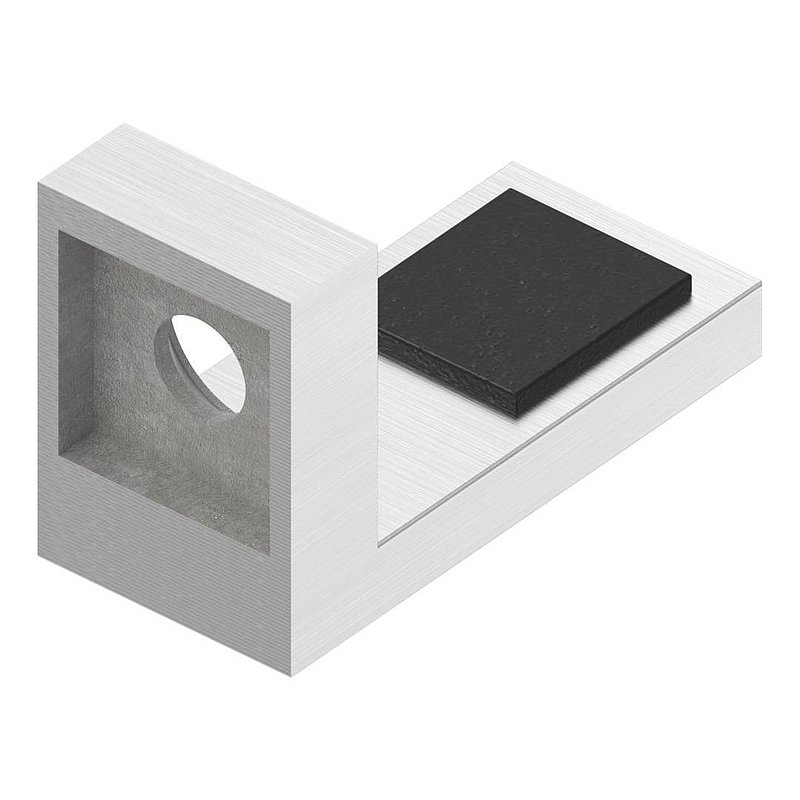 Retaining shelf with straight connection, AISI304