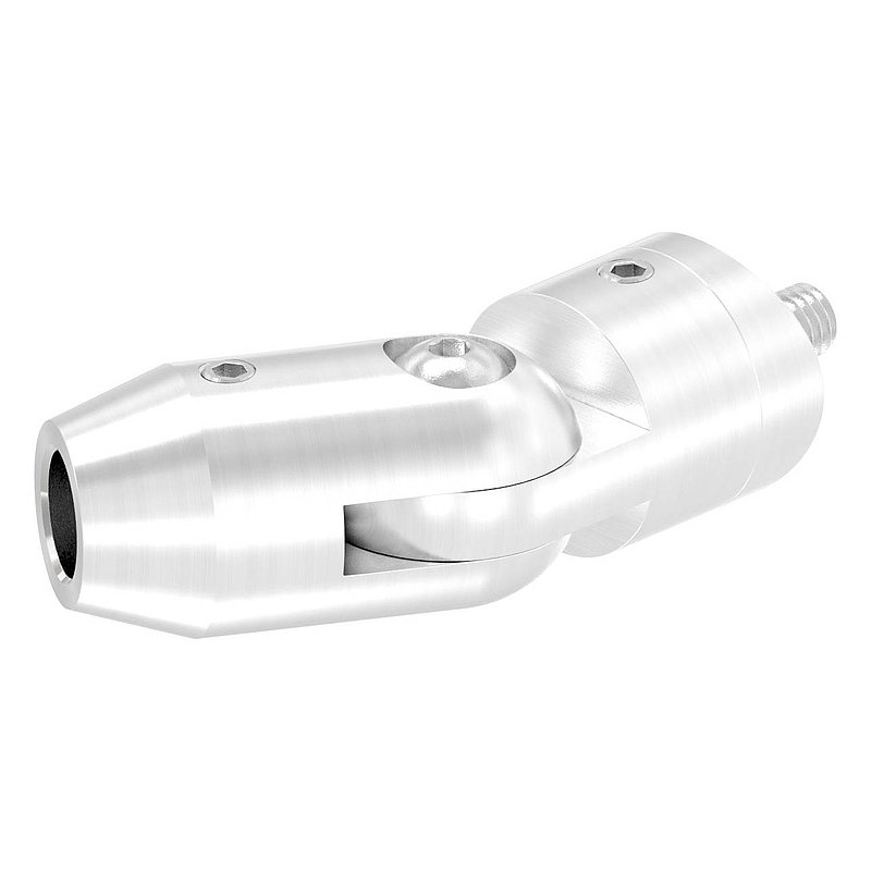 Querstabhalter mit Gelenk (zum Stoßen von vorne) 42,4mm Rohr, 10,2mm Bohrung, V2A