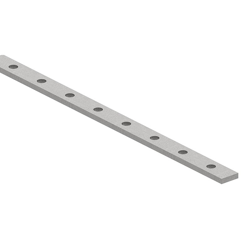 Lochleiste 30x8mm, Lochabstand 60mm, 2000mm
