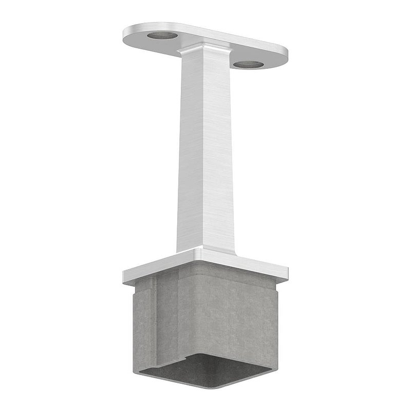 Rohrabschlussstopfen mit Stift für Rohr 40x40x2mm, V2A