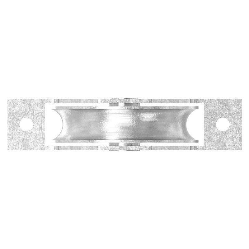 Galet pour porte coulissante, rainure ronde, Ø 98mm, V2A