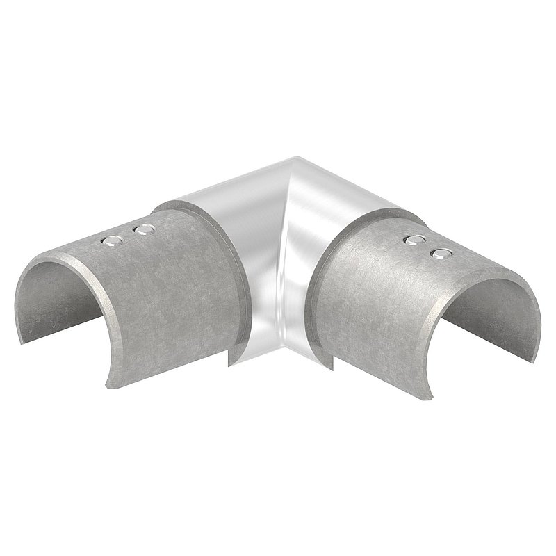 Eckbogen horizontal, für 42,4mm, V4A, Verlaufsecke