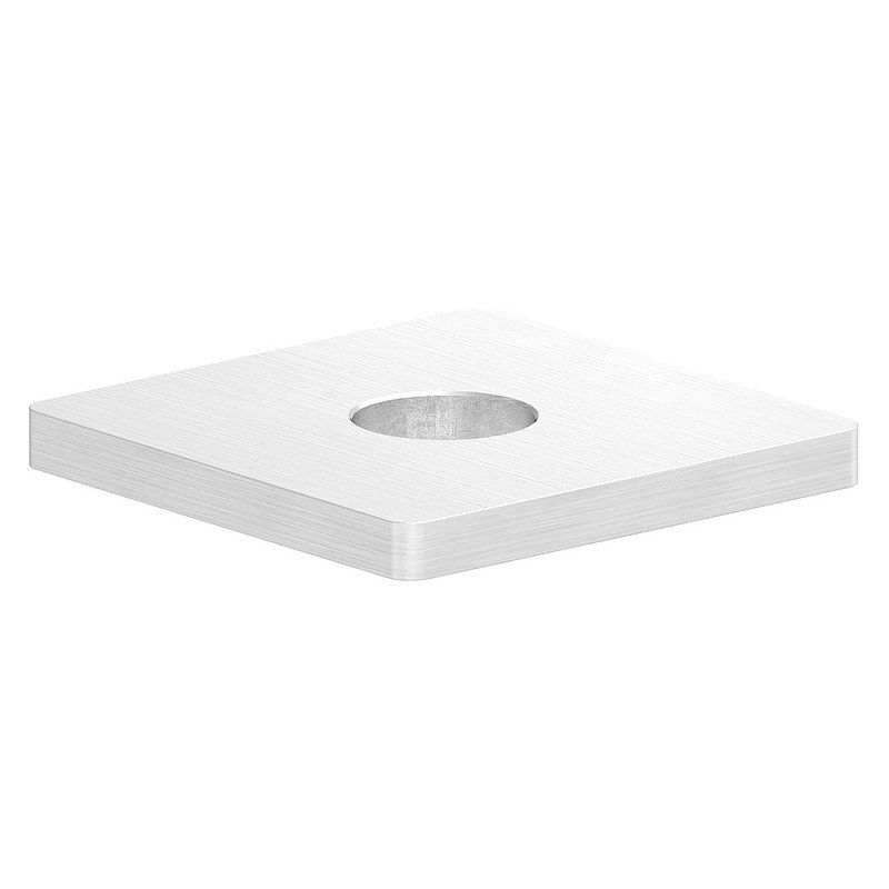Einsteckkappe für Quadratrohr 40x40 mit Bohrung, V4A