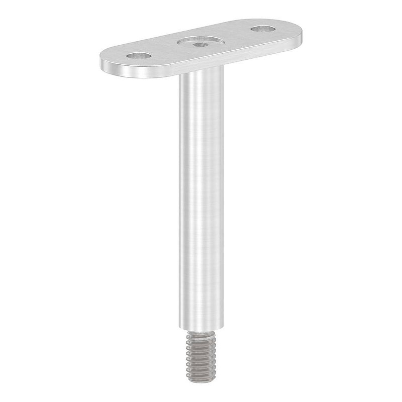 Tige Ø 12mm avec plaque de raccordement de mains courantes, plat, V2A