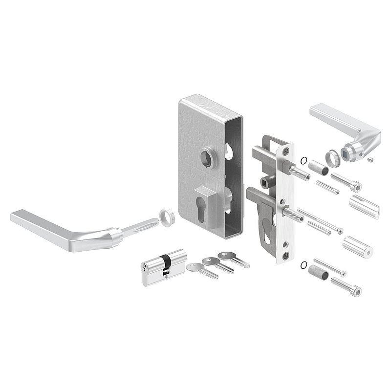 Serrure à grille GTS 2 pour tube de 40-60mm d'épaisseur, boîtier nu
