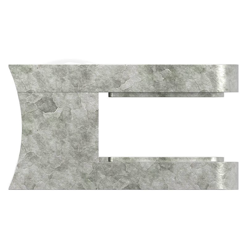 Glasklemme Mod. 11, Anschluss: 60,3mm, Zink roh