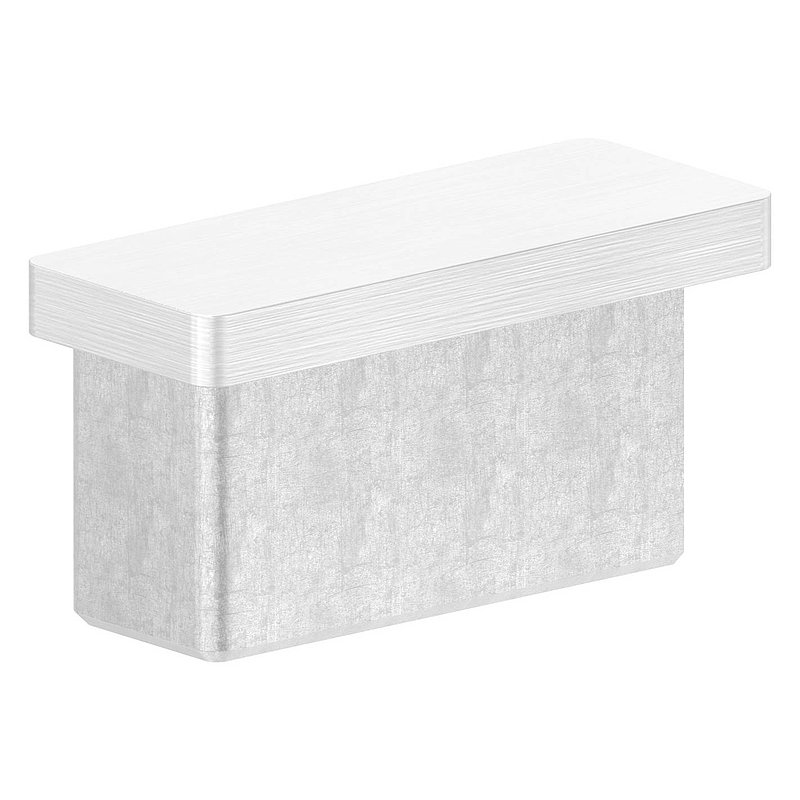 Capuchon à enfoncer, pour tube 50x20x2,0mm, V2A