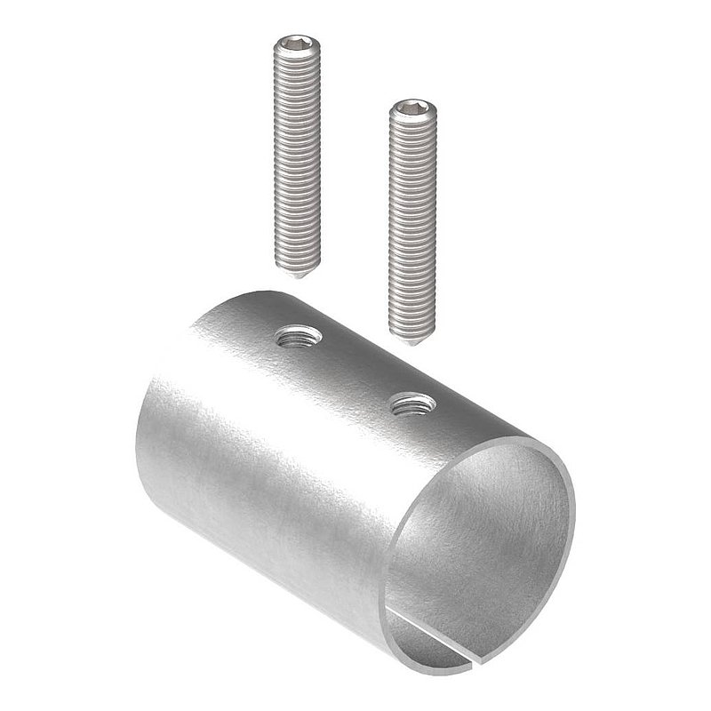 Verbindungshülse für Rohr 48,3x2,0mm, V2A