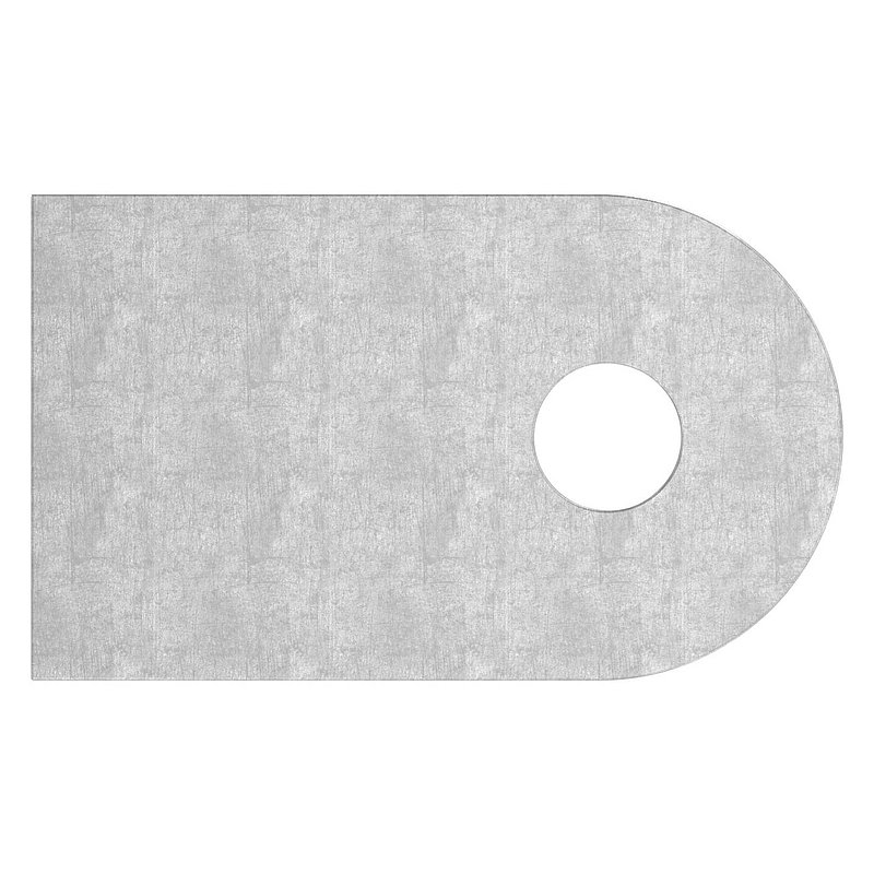 Languette à souder, 50x30x6mm, surface 3c mate, V2A