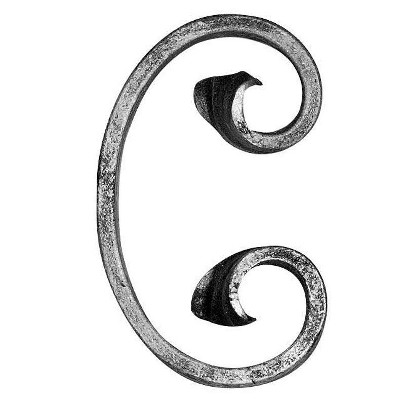 Volute en forme de C 12x5mm: 60x95mm