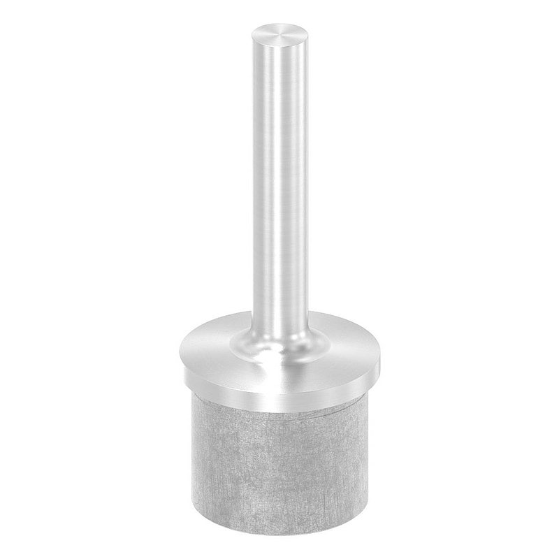 Tube end plug with pin Ø 12mm for tube 42.4x2.5mm, AISI304