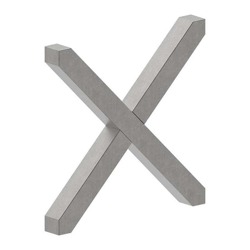 Kreuz 12x12mm, 100x100mm
