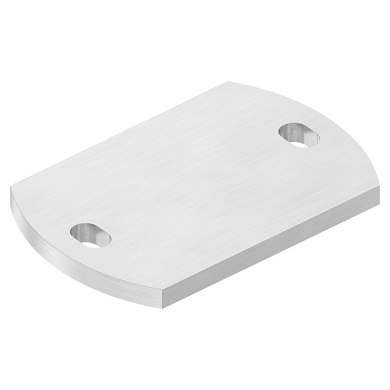 Anchor plate, 150x100x10mm, with longitudinal grinding, AISI304
