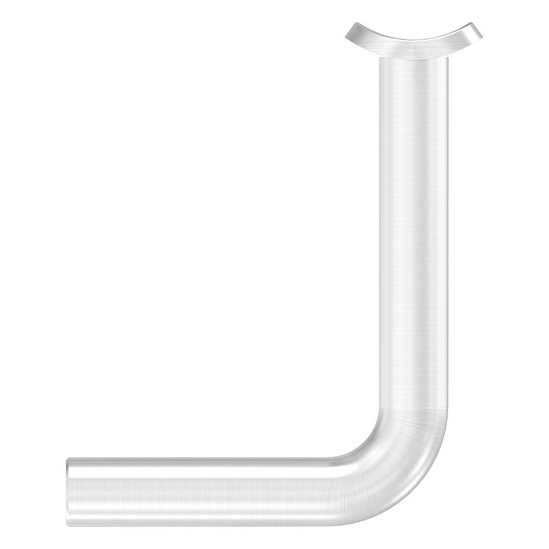 Bügel Ø 12mm mit Handlaufanschlussplatte 33,7mm, V2A