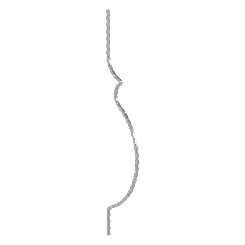 Korbgitterstab 12x12mm, gehämmert, H: 1000mm