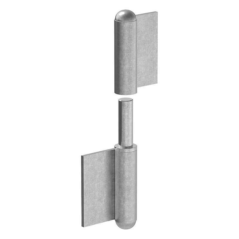Anschweißband mit festem Zapfen, linke Ausführung