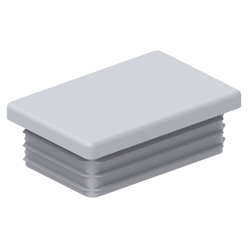 Bouchon plastique pour tube rectangle 60x40mm