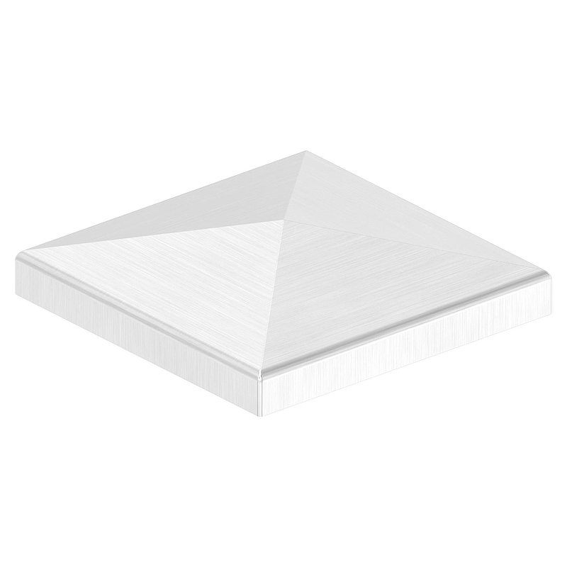 Chapeau pyramidal, pour tube carré 80x80mm, V2A