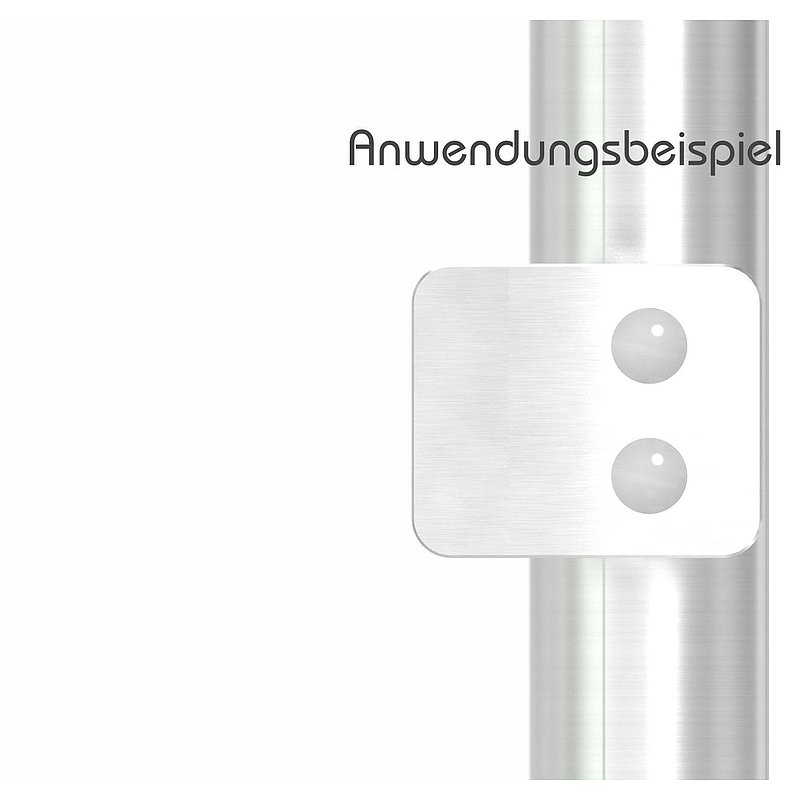 Privacy screen end glass clamp mod. 26, AISI304