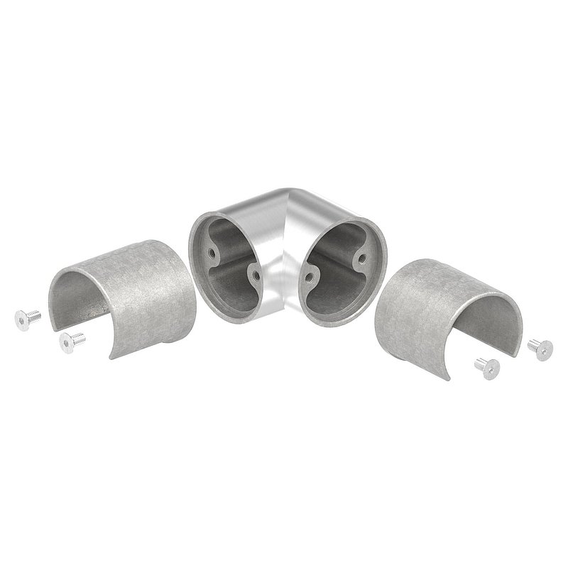Eckverbinder für LED-Nutrohr 42,4mm,V2A