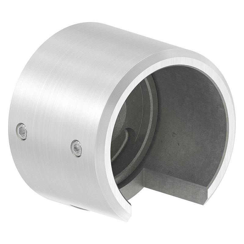 Wandbefestigung für Nutrohr 42,4mm, links, V4A