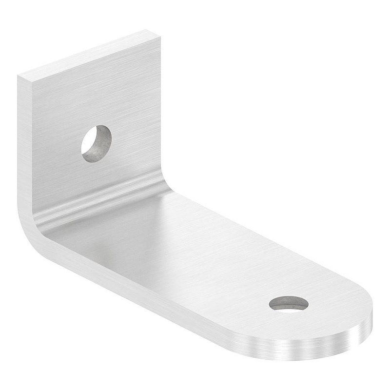 Winkellasche für Stoßgriffe für Rohr 33,7mm, V2A