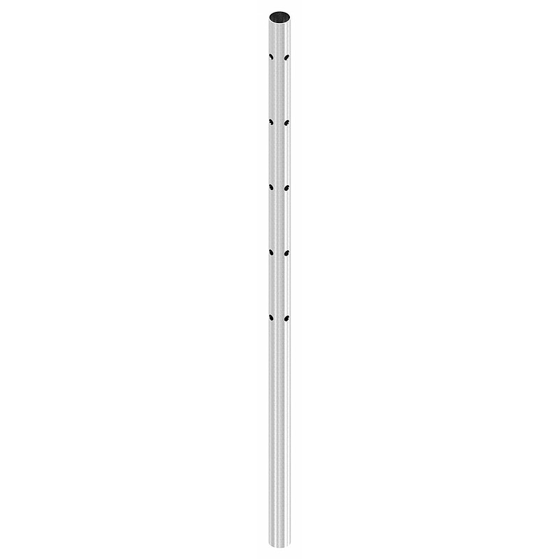 Stainless steel post made of 42.4 mm x 2.0 mm tube, AISI304