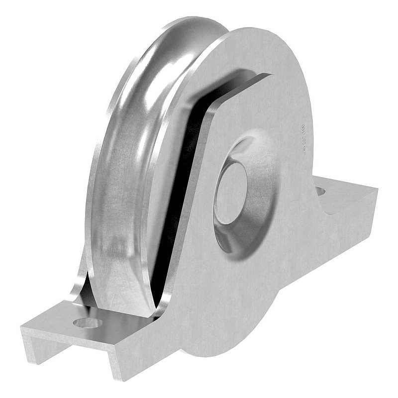 Galet pour porte coulissante avec rainure ronde