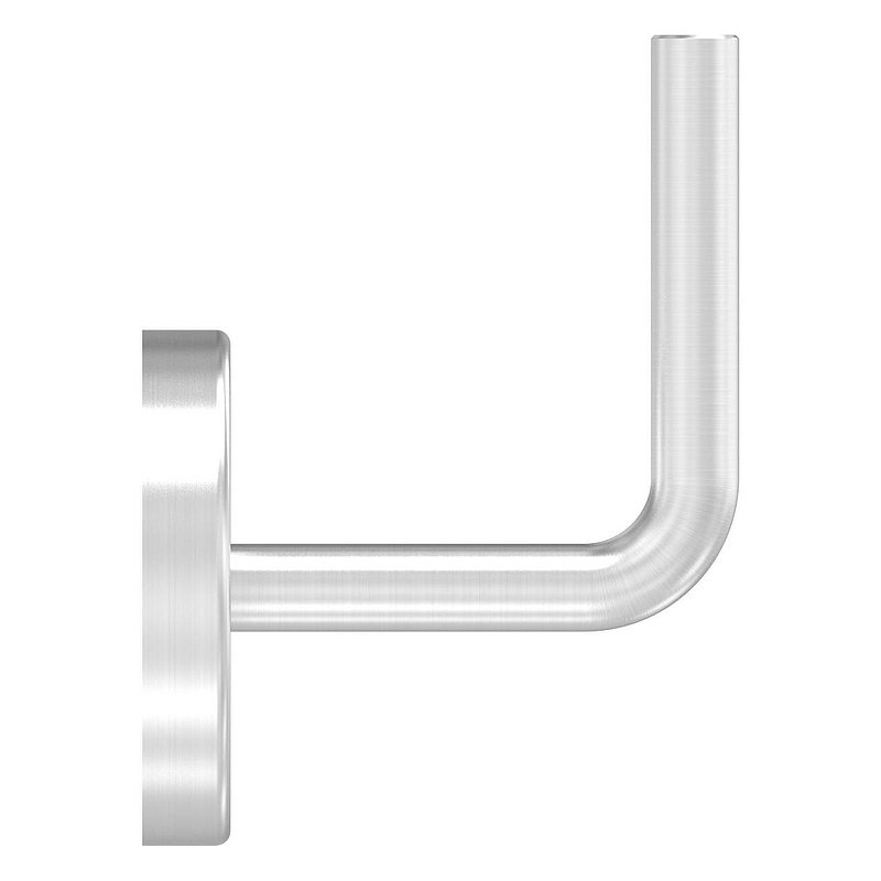 Handrail bracket for welding + cover rosette (round plate and bracket welded), AISI304