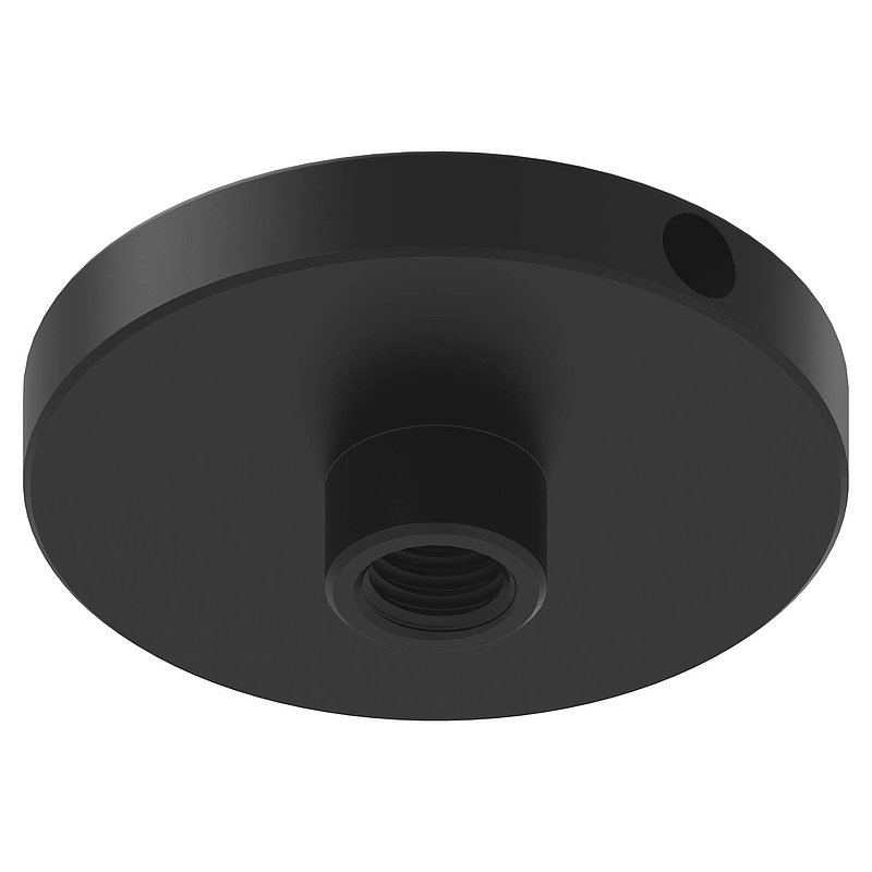 Oberteil für 52mm Glaspunkthalter, V2A, pulverbeschichtet in RAL 9005 schwarz matt