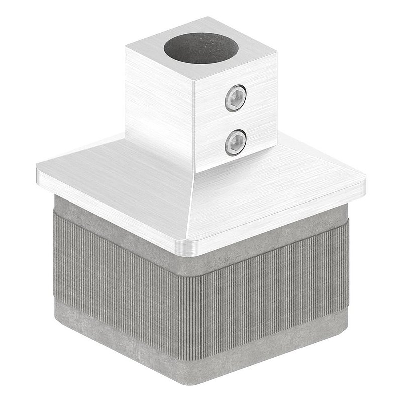Bouchon pour 40 x 40 x 2,0mm avec perçage 12,2mm, V2A
