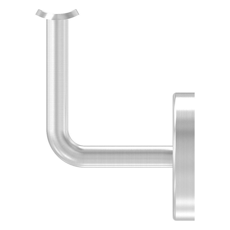 Handrail bracket with handrail connection plate and cover rosette (round plate and bracket welded),