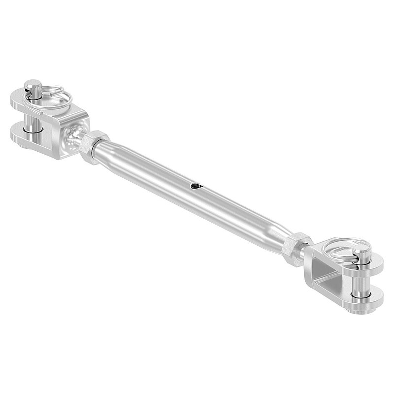 Wantenspanner Gabel/Gabel mit Gewinde M5, V4A